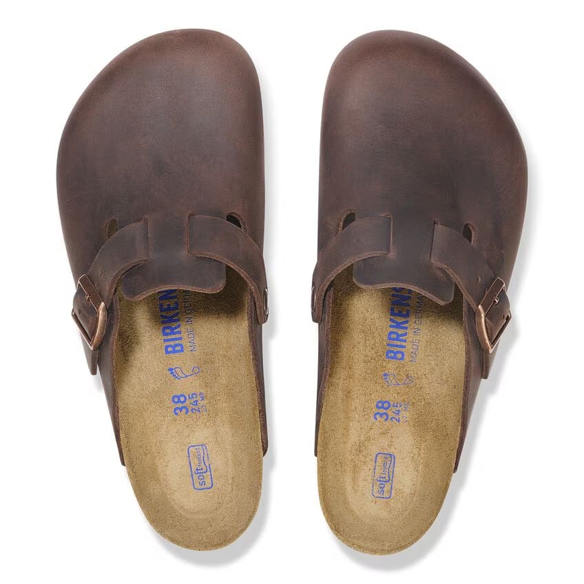 Birkenstock Men's Boston Oiled Leather Clogs - Habana - 159711