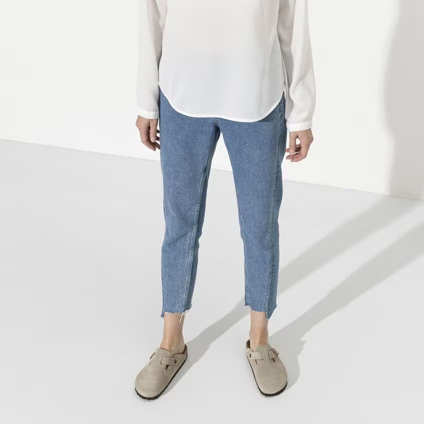 Birkenstock Boston Suede Clogs - Taupe - 560771