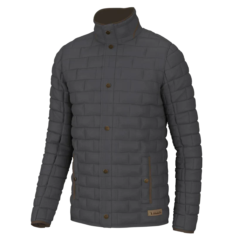 Local Boy Men's Brick Quilted Jacket