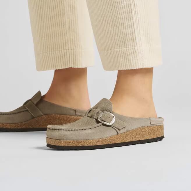 Birkenstock Women's Buckley Suede Mules - Stone Coin - 1025242