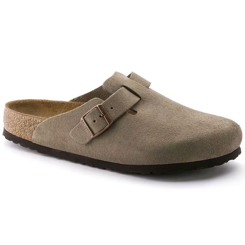 Birkenstock Boston Suede Clogs - Taupe - 560771