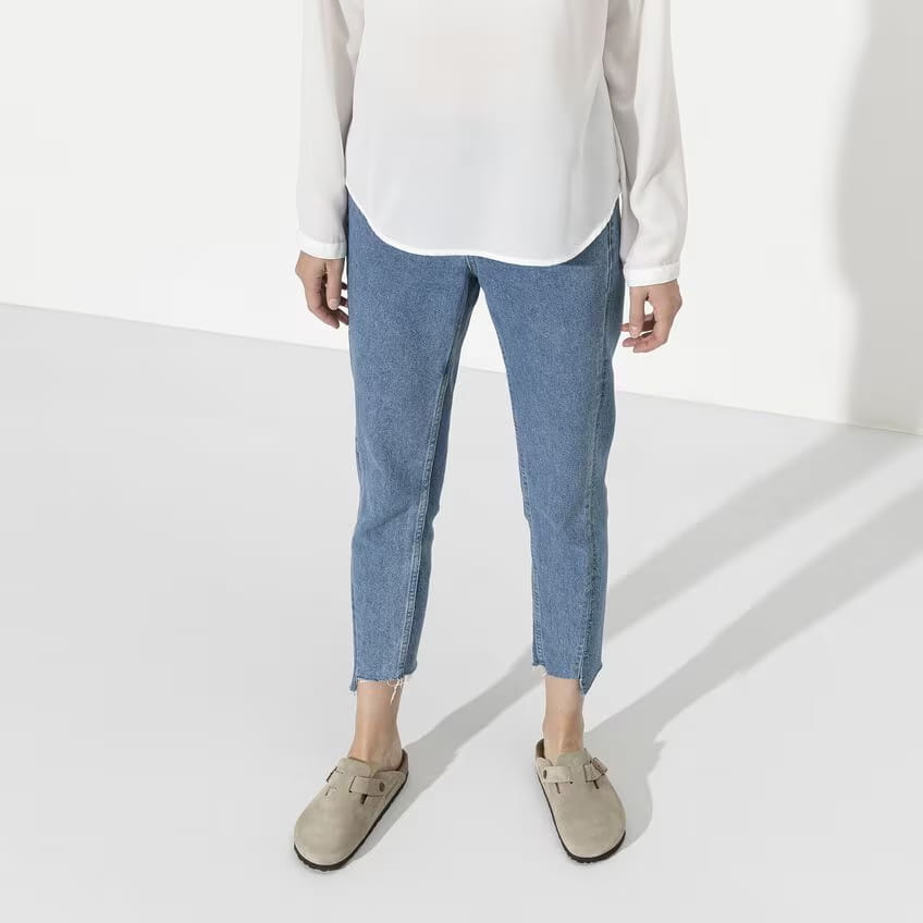 Birkenstock Women's Boston Suede Clogs - Taupe - 560773