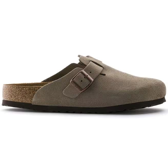 Birkenstock Boston Suede Clogs - Taupe - 560771