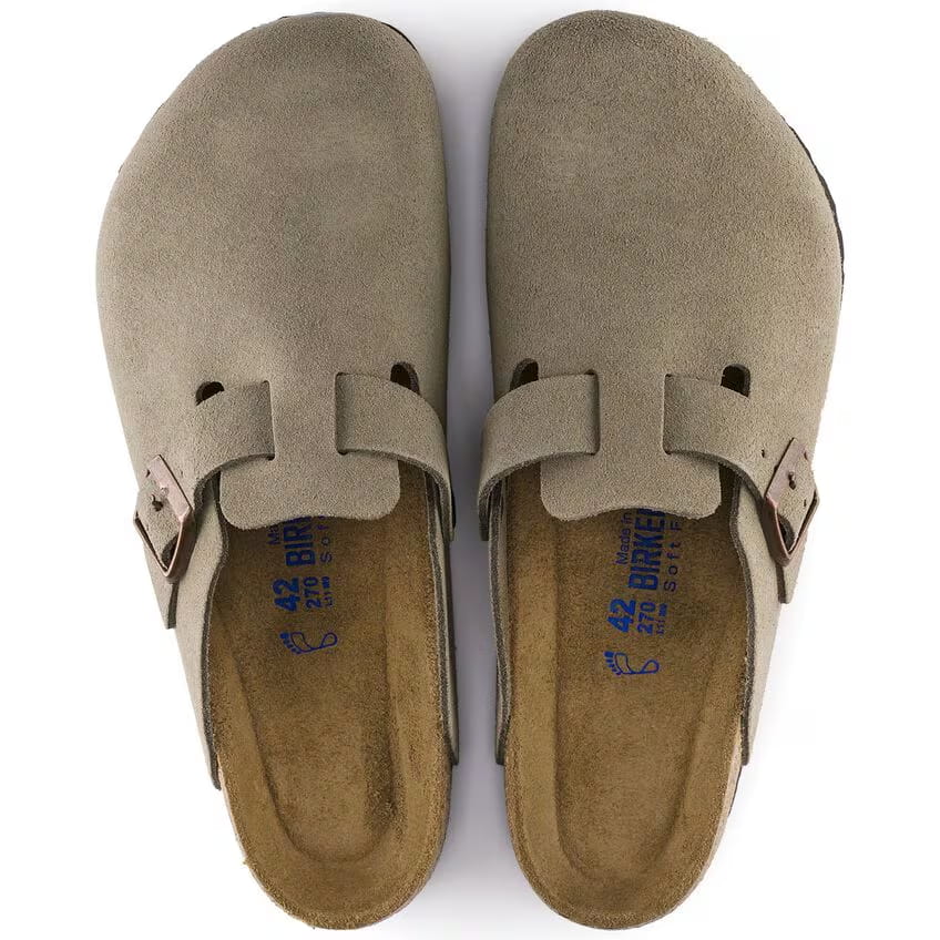 Birkenstock Women's Boston Suede Clogs - Taupe - 560773