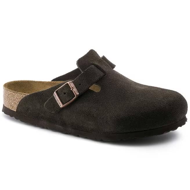 Birkenstock Boston Suede Clogs - Mocha - 660461