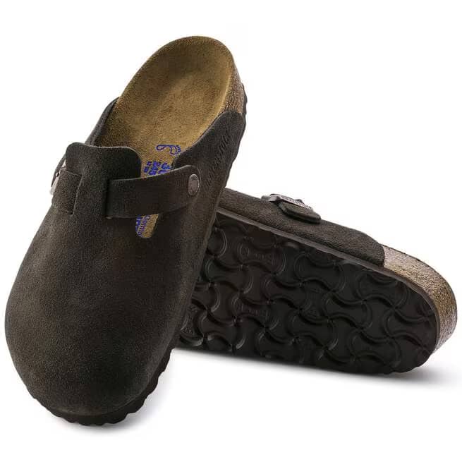 Birkenstock Boston Suede Clogs - Mocha - 660461