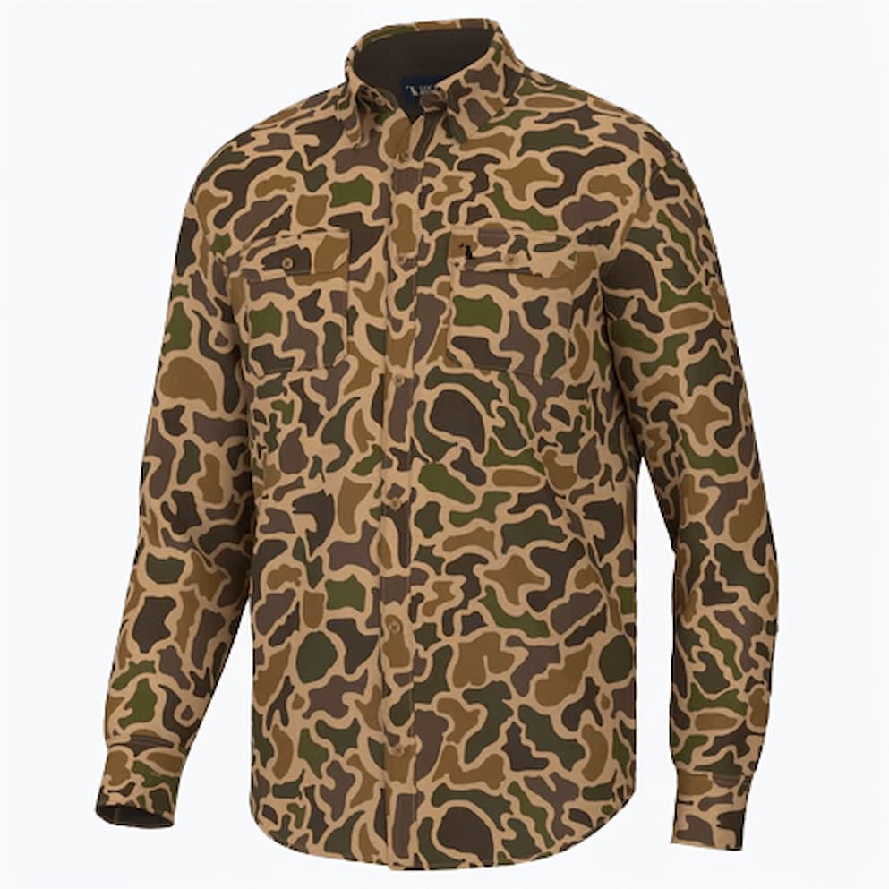 Local Boy Men's Camo Long Sleeve Button Up Shirt