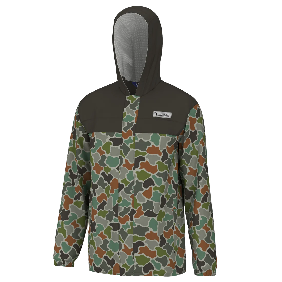 Local Boy Men's Two-Toned Rain Jacket