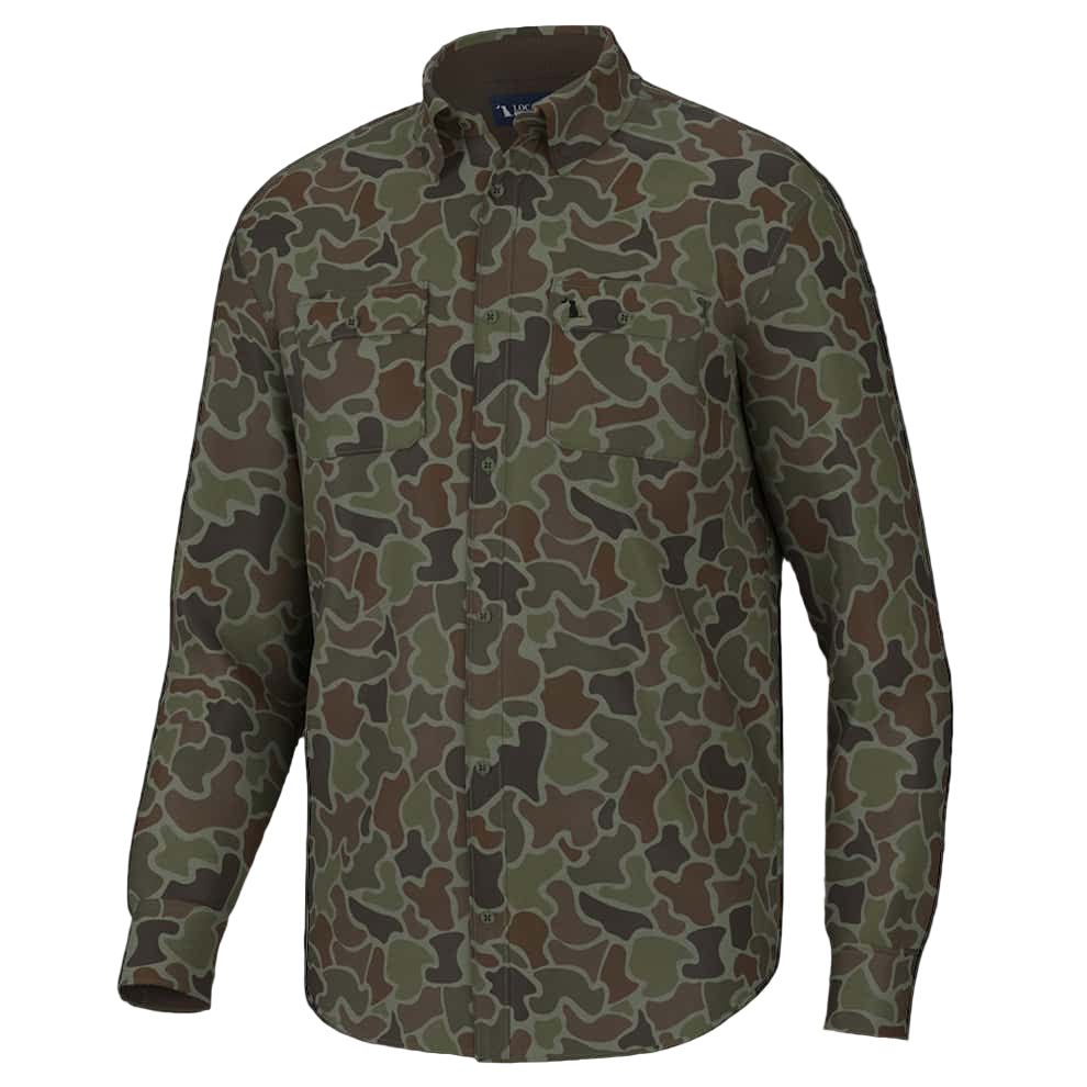 Local Boy Men's Camo Long Sleeve Button Up Shirt