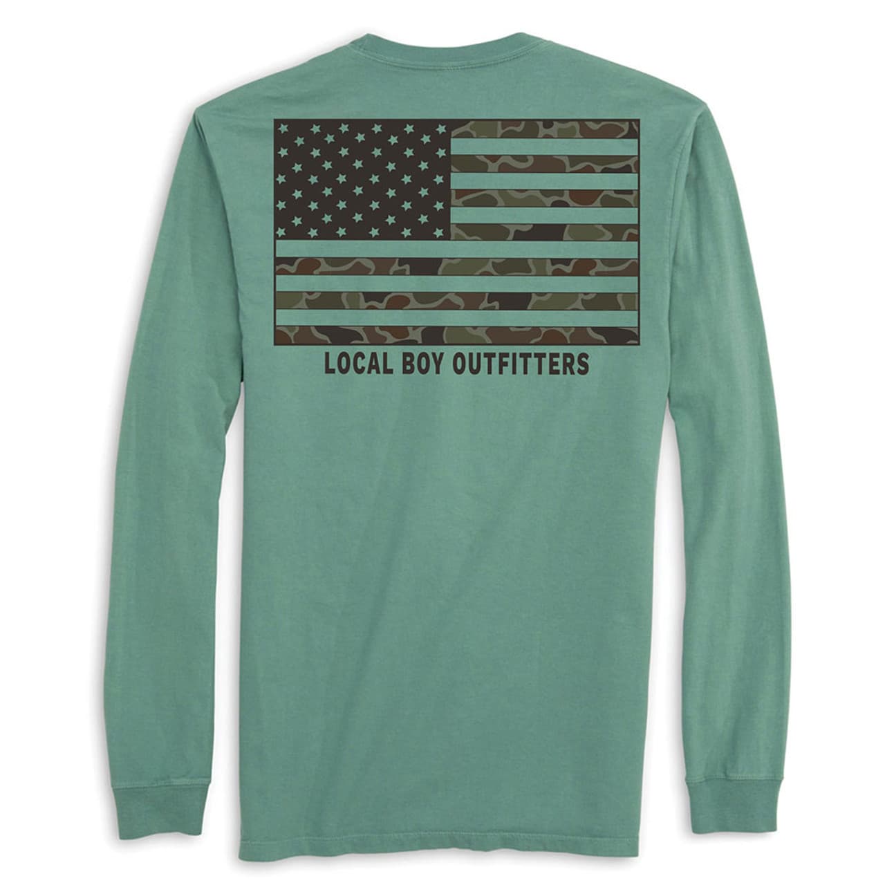 Local Boy Men's OD Flag Long Sleeve Tee